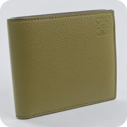 中古 ロエベ 二つ折り財布 二折財布 メンズ ブランド LOEWE バイフォールド コインウォレット C660501X03 カーキ USDLO109006011