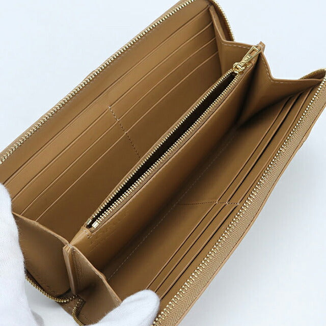 Used LOEWE long wallet round zipper ladies brand LOEWE puzzle zip around wallet beige USDLO109007011