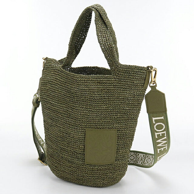 Used LOEWE basket bag ladies brand LOEWE slit bag mini khaki USDLO109414011