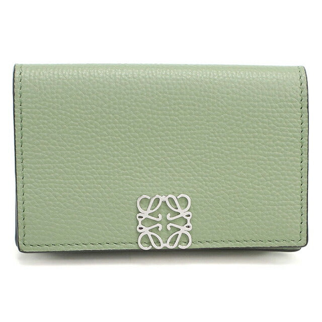 中古 ロエベ 名刺入れ レディース ブランド LOEWE アナグラム ビジネスカードホルダー グリーン USDLO109424011