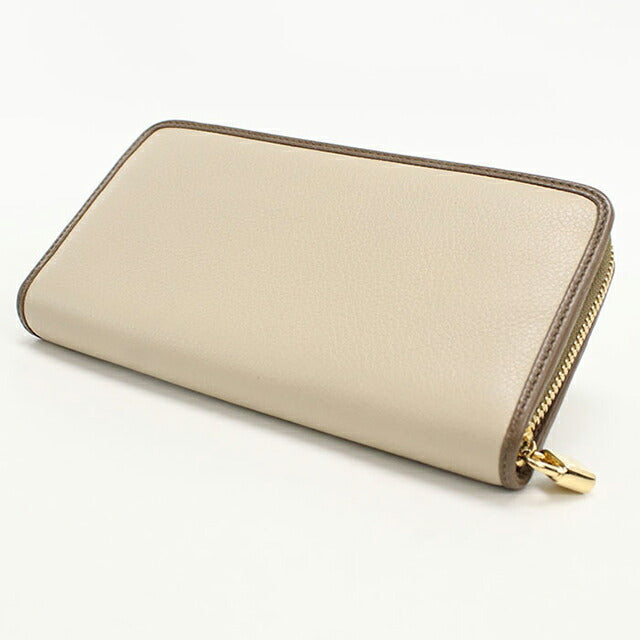 Used LOEWE long wallet round zipper ladies brand LOEWE zip around wallet beige USDLO109457011
