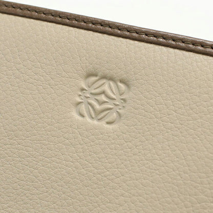 Used LOEWE long wallet round zipper ladies brand LOEWE zip around wallet beige USDLO109457011