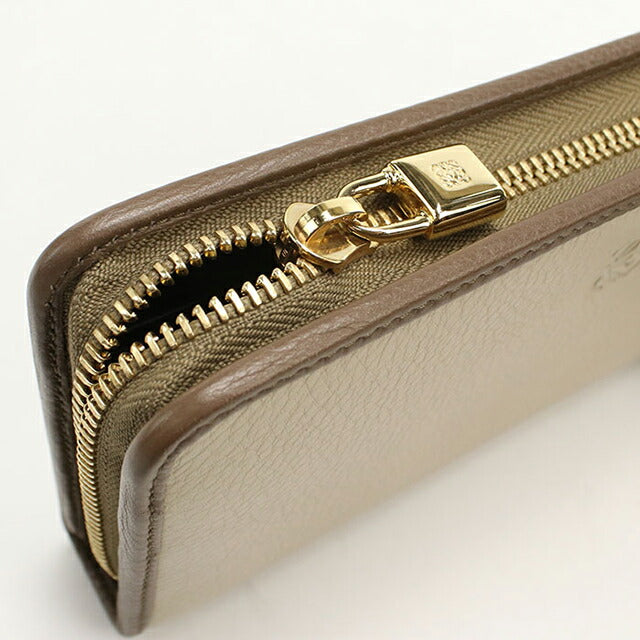 LOEWE(ロエベ) 長財布 バーティカルウォレット ラージ ベージュ×ブラウン レザー 大人女性に人気のロエベのバーティカルウォレットを楽しもう