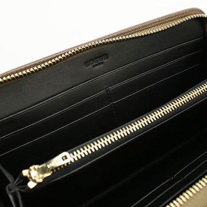 Used LOEWE long wallet round zipper ladies brand LOEWE zip around wallet beige USDLO109457011