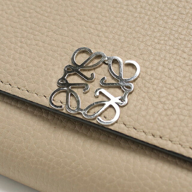 LOEWE アナグラム 二つ折り財布 ベージュ 中古 ロエベ 二つ折り財布 二折財布 レディース ブランド LOEWE