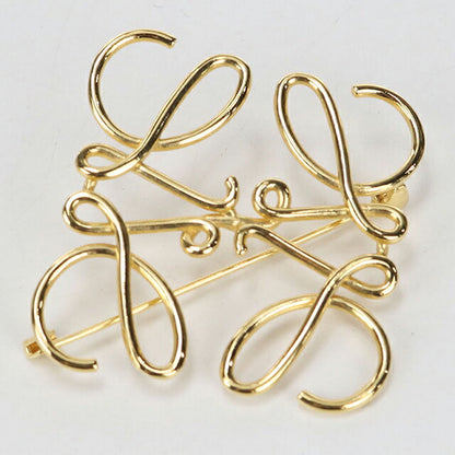 Used LOEWE Brooch Ladies Brand LOEWE Anagram Gold Accessory USDLO110318011