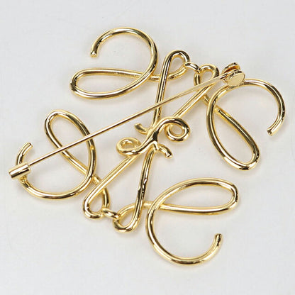 Used LOEWE Brooch Ladies Brand LOEWE Anagram Gold Accessory USDLO110318011