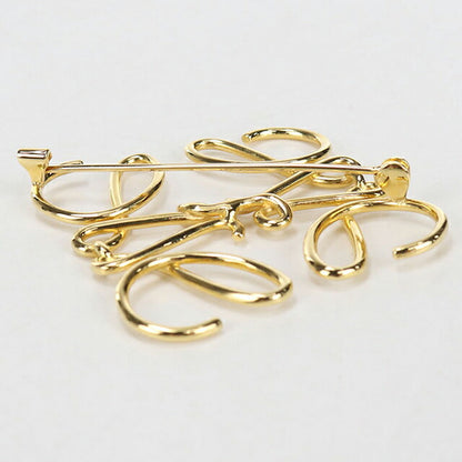 Used LOEWE Brooch Ladies Brand LOEWE Anagram Gold Accessory USDLO110318011