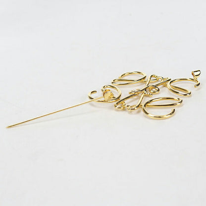 Used LOEWE Brooch Ladies Brand LOEWE Anagram Gold Accessory USDLO110318011
