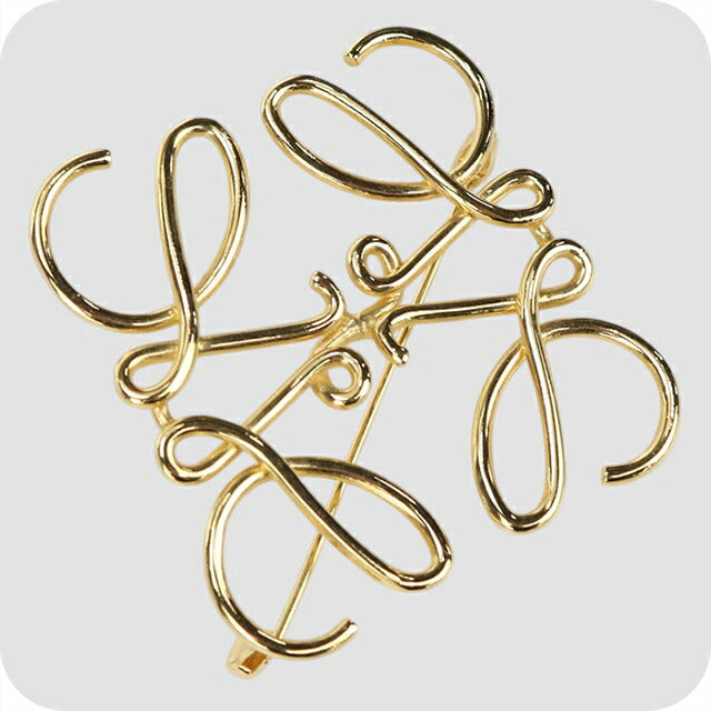 Used LOEWE Brooch Ladies Brand LOEWE Anagram Gold Accessory USDLO110318011