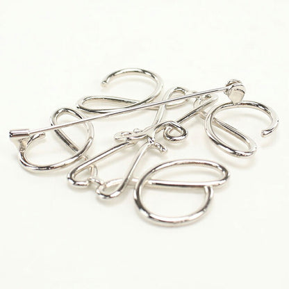 Used LOEWE Brooch Ladies Brand LOEWE Anagram 111.25.020 Silver Accessories USDLO111299011