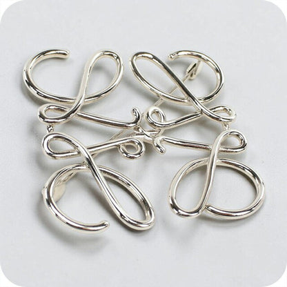 Used LOEWE Brooch Ladies Brand LOEWE Anagram 111.25.020 Silver Accessories USDLO111299011