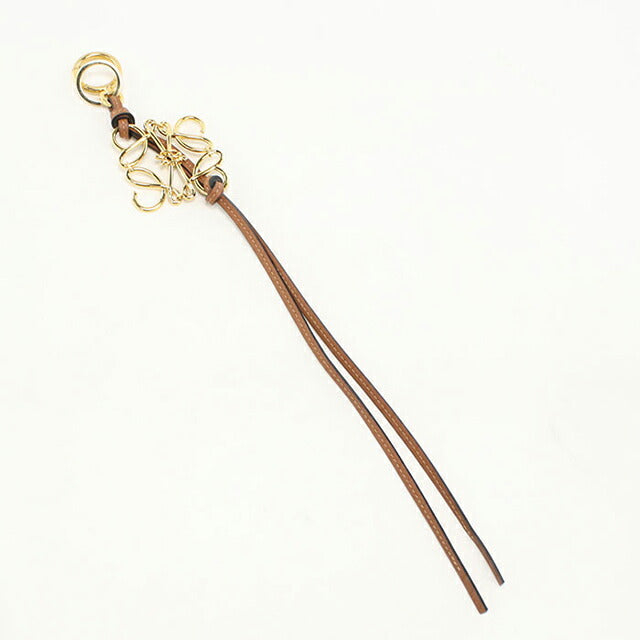 Used LOEWE Charm Ladies Brand LOEWE Anagram Leather Gold USDLO111544011