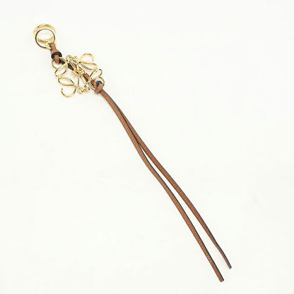 Used LOEWE Charm Ladies Brand LOEWE Anagram Leather Gold USDLO111544011