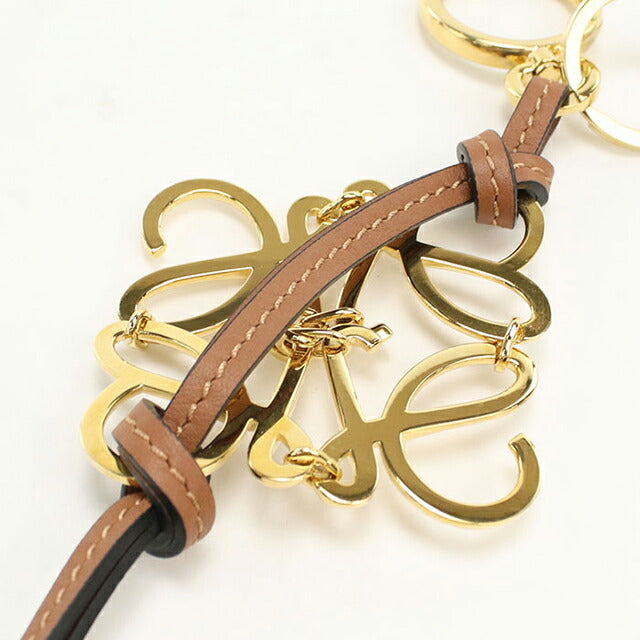 Used LOEWE Charm Ladies Brand LOEWE Anagram Leather Gold USDLO111544011