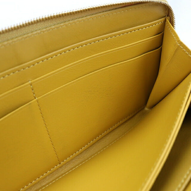 Used LOEWE long wallet round zipper ladies brand LOEWE knot zip around yellow USDLO111692011