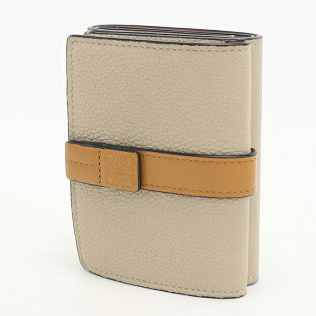 中古 ロエベ 三つ折り財布 三折財布 レディース ブランド LOEWE トライフォールド　ウォレット ベージュ USDLO112153011