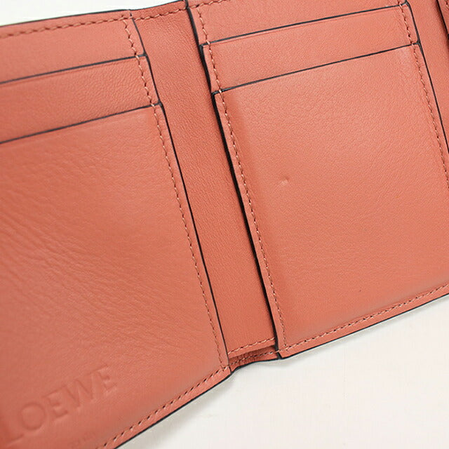 中古 ロエベ 三つ折り財布 三折財布 レディース ブランド LOEWE トライフォールド　ウォレット ベージュ USDLO112153011