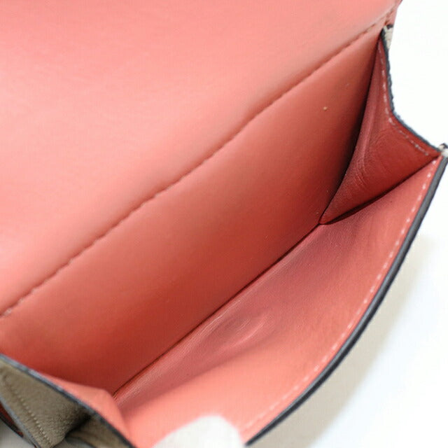 中古 ロエベ 三つ折り財布 三折財布 レディース ブランド LOEWE トライフォールド　ウォレット ベージュ USDLO112153011