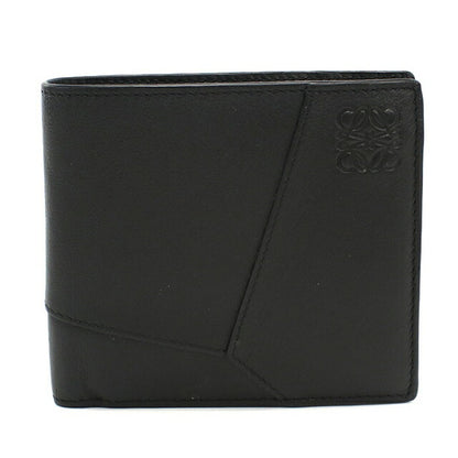 中古 ロエベ 二つ折り財布 二折財布 メンズ ブランド LOEWE パズル バイフォールドコインウォレット ブラック USDLO112705011