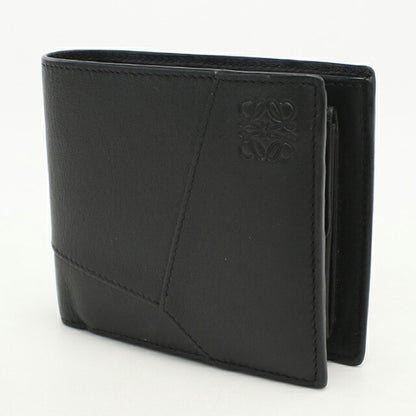 中古 ロエベ 二つ折り財布 二折財布 メンズ ブランド LOEWE パズル バイフォールドコインウォレット ブラック USDLO112705011