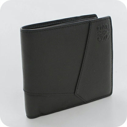 中古 ロエベ 二つ折り財布 二折財布 メンズ ブランド LOEWE パズル バイフォールドコインウォレット ブラック USDLO112705011