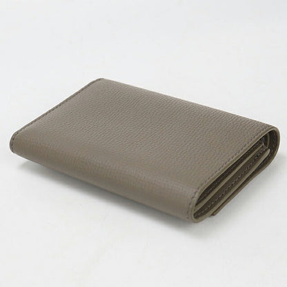 中古 ロエベ 三つ折り財布 三折財布 レディース ブランド LOEWE アナグラム バーティカル ウォレット スモール レザー グレー USDLO113615011