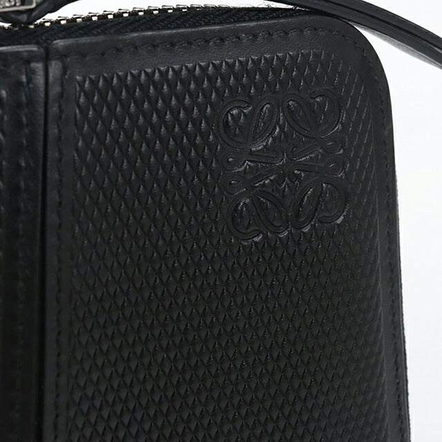 中古 ロエベ 長財布ラウンドファスナー メンズ ブランド LOEWE パズル ジップアラウンドウォレット ブラック USDLO113898011