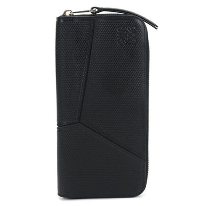 中古 ロエベ 長財布ラウンドファスナー メンズ ブランド LOEWE パズル ジップアラウンドウォレット ブラック USDLO113898011