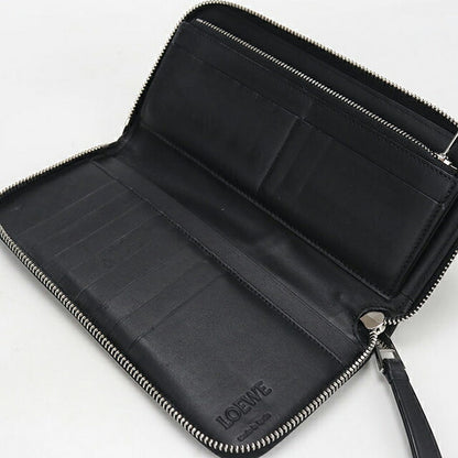 中古 ロエベ 長財布ラウンドファスナー メンズ ブランド LOEWE パズル ジップアラウンドウォレット ブラック USDLO113898011