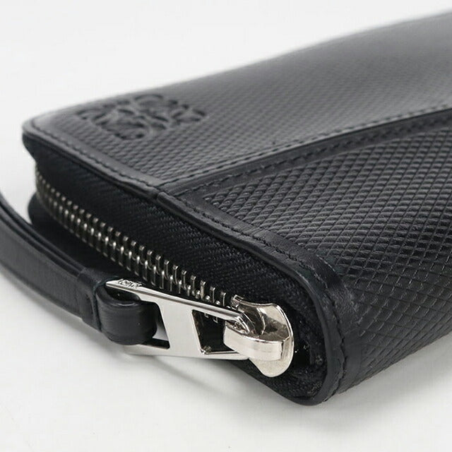 中古 ロエベ 長財布ラウンドファスナー メンズ ブランド LOEWE パズル ジップアラウンドウォレット ブラック USDLO113898011