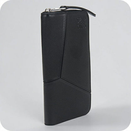 中古 ロエベ 長財布ラウンドファスナー メンズ ブランド LOEWE パズル ジップアラウンドウォレット ブラック USDLO113898011