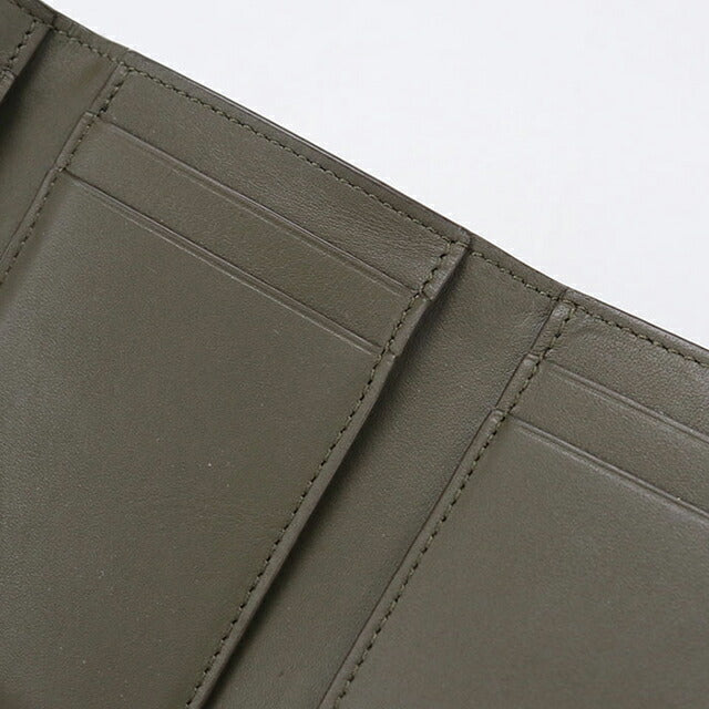中古 ロエベ 三つ折り財布 三折財布 レディース ブランド LOEWE トライフォールド ウォレット レザー CANBTR2X03 カーキ USDLO113978011