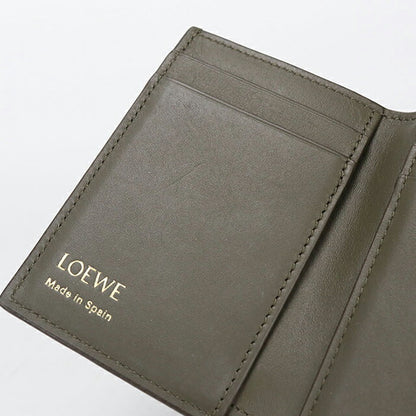 中古 ロエベ 三つ折り財布 三折財布 レディース ブランド LOEWE トライフォールド ウォレット レザー CANBTR2X03 カーキ USDLO113978011