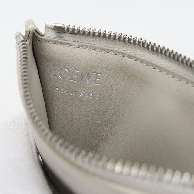 中古 ロエベ 小銭入れ レディース ブランド LOEWE ペブル コインカードホルダー フラグメントケース レザー CANBZ40X03 ベージュ USDLO114177011