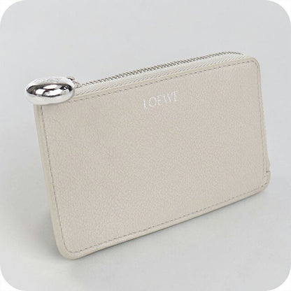中古 ロエベ 小銭入れ レディース ブランド LOEWE ペブル コインカードホルダー フラグメントケース レザー CANBZ40X03 ベージュ USDLO114177011