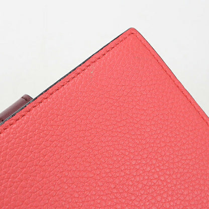 中古 ロエベ 二つ折り財布 二折財布 レディース ブランド LOEWE コンパクト ジップウォレット レザー C660Z41X01 レッド USDLO114356011
