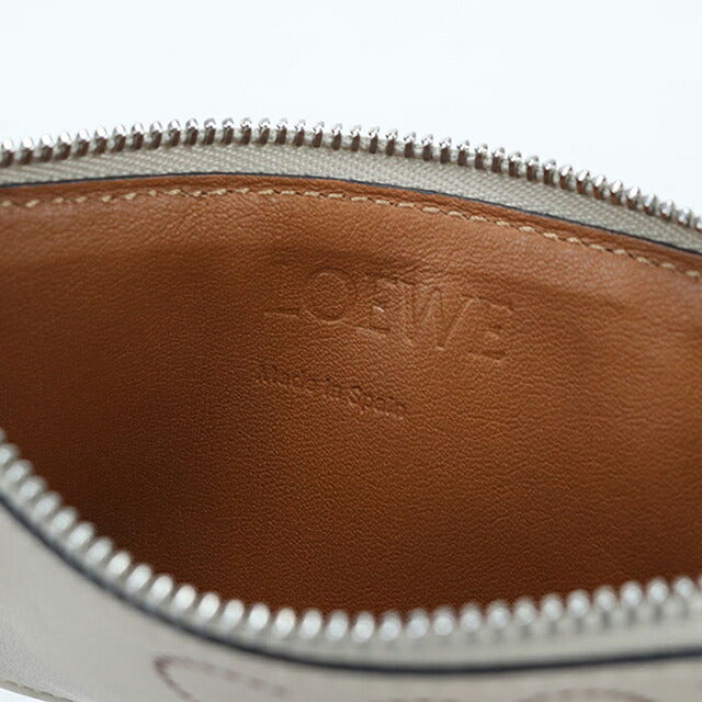 中古 ロエベ 小銭入れ レディース ブランド LOEWE アナグラム コインカードホルダー レザー ベージュ USDLO114359011