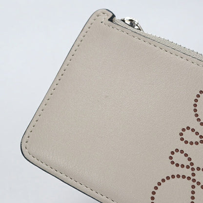 中古 ロエベ 小銭入れ レディース ブランド LOEWE アナグラム コインカードホルダー レザー ベージュ USDLO114359011