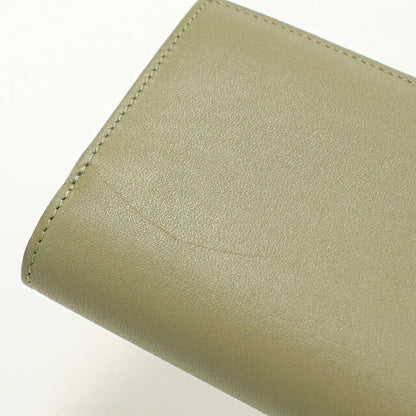 中古 ロエベ 二つ折り財布 二折財布 レディース ブランド LOEWE ノット コンパクトウォレット CEM1NCWX01 カーキ USDLO114702011