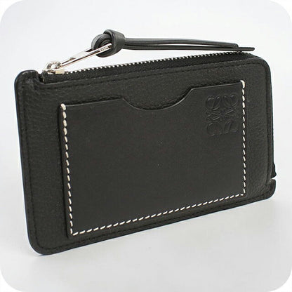 中古 ロエベ コインケース レディース ブランド LOEWE コインカードホルダー フラグメントケース C660Z40X07 ブラック USDLO114704011