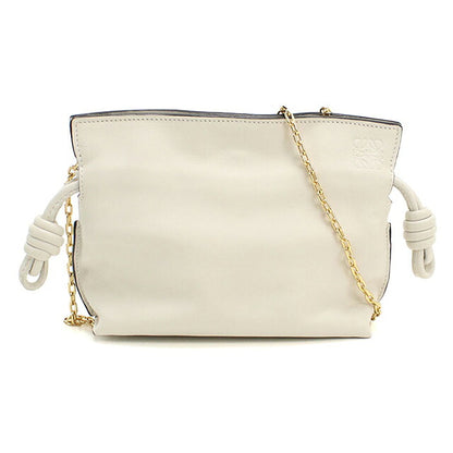 中古 ロエベ ショルダーバッグ レディース ブランド LOEWE フラメンコ クラッチ ナノ ホワイト USDLO114957011