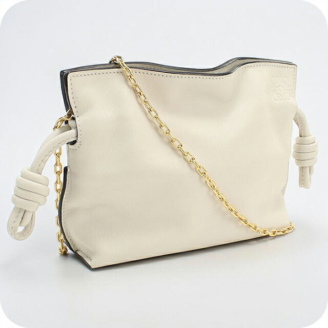 中古 ロエベ ショルダーバッグ レディース ブランド LOEWE フラメンコ クラッチ ナノ ホワイト USDLO114957011