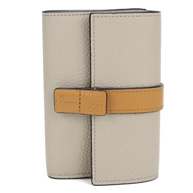 中古 ロエベ 三つ折り財布 三折財布 レディース ブランド LOEWE バーティカルウォレットスモール C660S86X04 ベージュ USDLO115142011