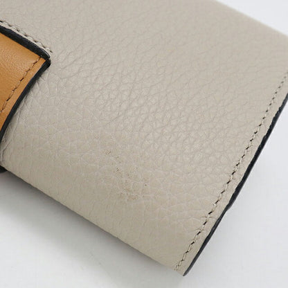 中古 ロエベ 三つ折り財布 三折財布 レディース ブランド LOEWE バーティカルウォレットスモール C660S86X04 ベージュ USDLO115142011