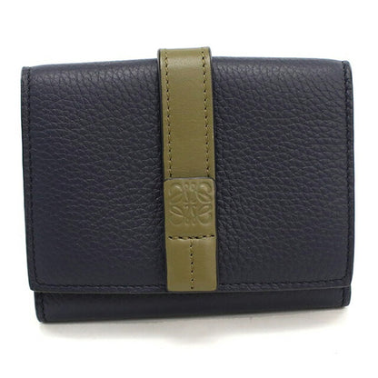 中古 ロエベ 三つ折り財布 三折財布 レディース ブランド LOEWE トライフォールドウォレット C660TR2X03 ネイビー USDLO115218011