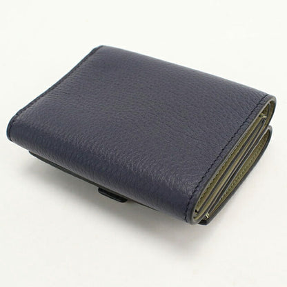 中古 ロエベ 三つ折り財布 三折財布 レディース ブランド LOEWE トライフォールドウォレット C660TR2X03 ネイビー USDLO115218011