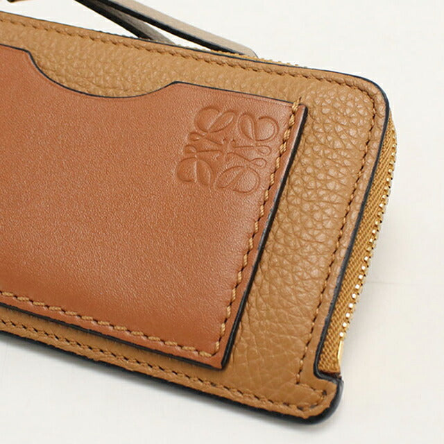 中古 ロエベ コインケース レディース ブランド LOEWE コインカードホルダー C660Z40X09 ブラウン USDLO115220011