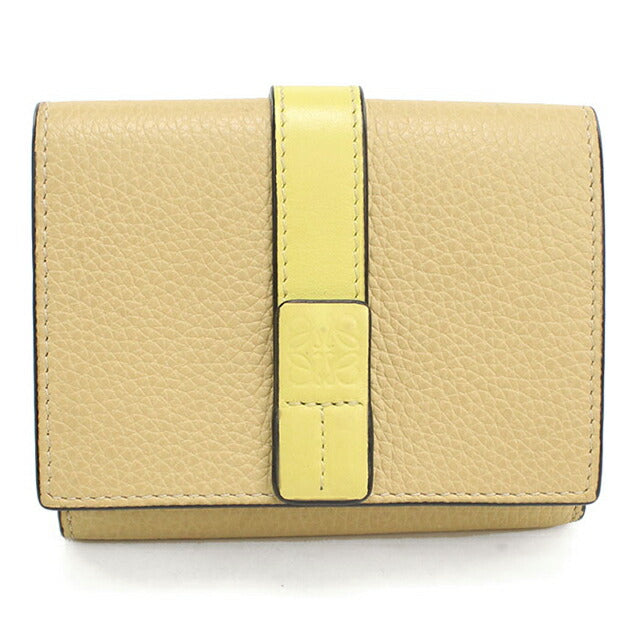 中古 ロエベ 三つ折り財布 三折財布 レディース ブランド LOEWE トライフォールドウォレット C660TR2X01 ベージュ USDLO115221011