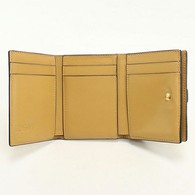 中古 ロエベ 三つ折り財布 三折財布 レディース ブランド LOEWE トライフォールドウォレット C660TR2X01 ベージュ USDLO115221011